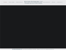 Tablet Screenshot of kotzeninteriors.com